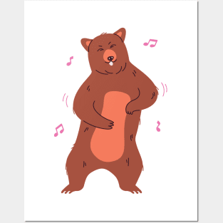 Funny Dancing Bear Posters and Art